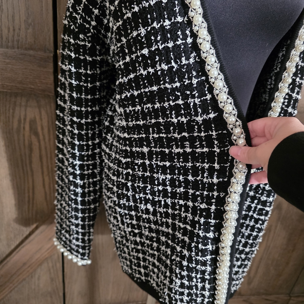 Alice + Olivia Tweed Embellished Cardigan - Picture 6 of 6